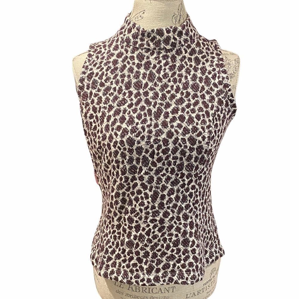 Anthropologie Womens Akemi + Kin Leopard Print Top - Picture 4 of 9